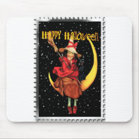 Sorcière de Halloween nostalgique et son chat