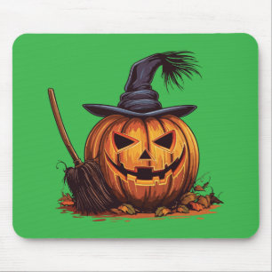 Tapis De Souris Sorcière de la citrouille classique Halloween – Ja
