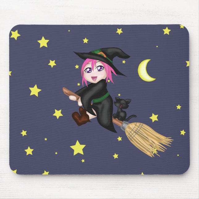 Tapis De Souris Sorcière mignonne (Devant)