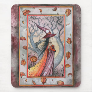 Tapis De Souris Sorcière Mystique d'Halloween par Molly Harrison