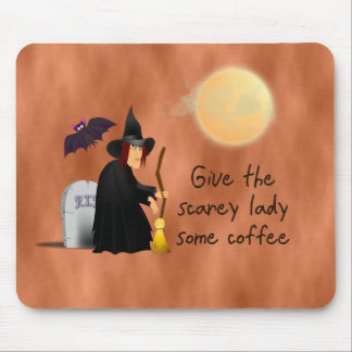Tapis De Souris Sorcière Scarey avant mousepad de café