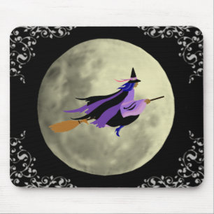 Tapis de souris sorcière volante