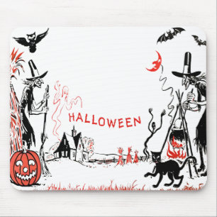 Tapis De Souris Sorcières d'Halloween Mousepad