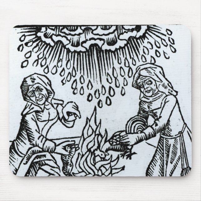 Tapis De Souris Sorcières faisant un charme, 1489 (Devant)