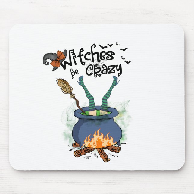 Tapis De Souris Sorcières fous (Devant)