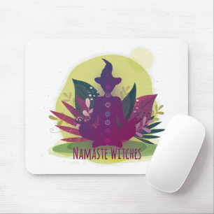 Tapis De Souris Sorcières Halloween Yoga Namaste