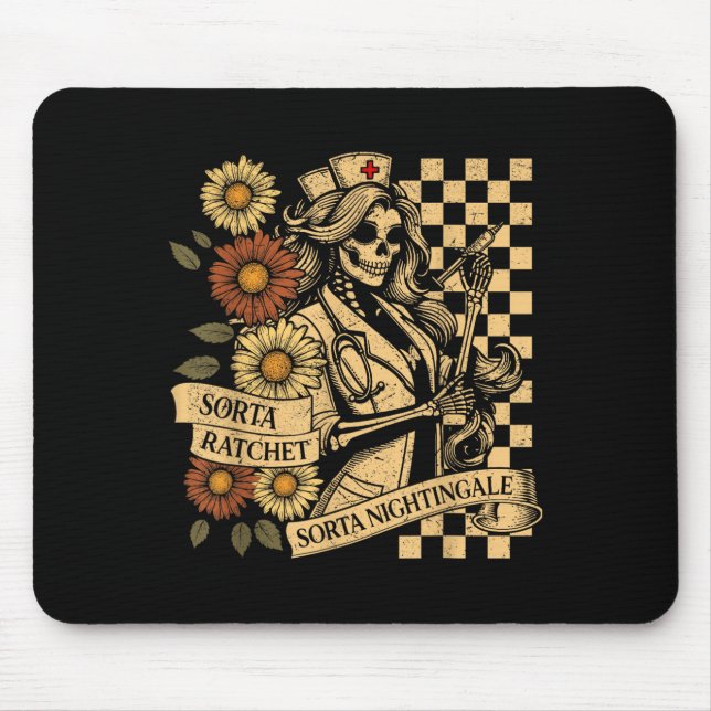 Tapis De Souris Sorta Ratchet Sorta Nightingale Skeleton Nurse Hal (Devant)