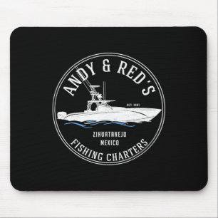 Tapis De Souris Sorties de pêche de Vintage Andy et Red 