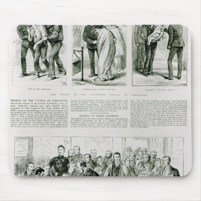 Tapis De Souris Soulagement de la détresse irlandaise (Devant)