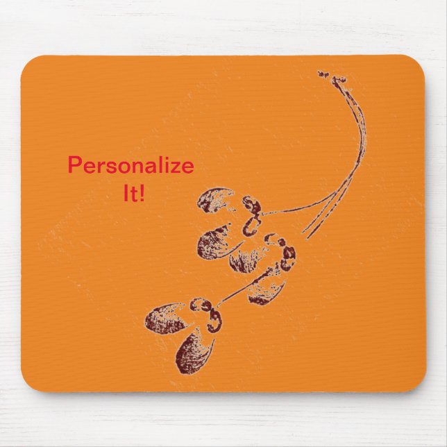 Tapis De Souris soulagement direct de la feuille Nature Imprime Mo (Devant)