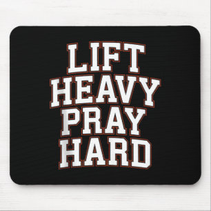 Tapis De Souris Soulever Lourd Prier Fort Gym Cadeau Chrétien Jésu