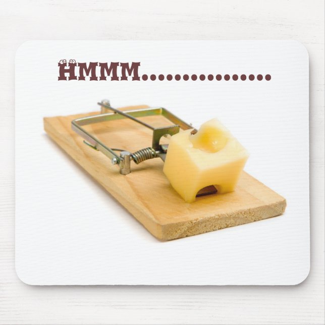 Tapis De Souris Souricière à  clapet de Mousepad, Hmmm (Devant)