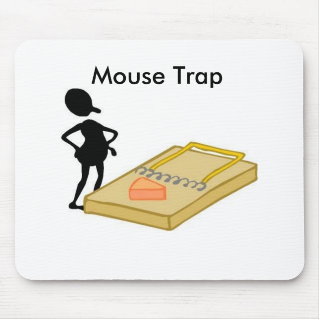Tapis De Souris Souricière à  clapet, piège de souris (Devant)
