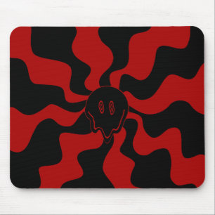 Tapis De Souris Sourire fondu rétro rouge et noir