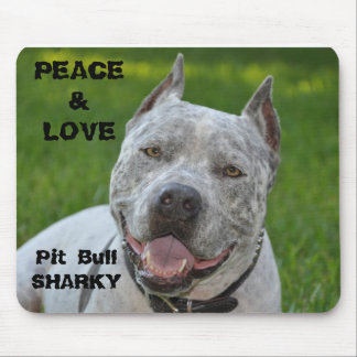 Tapis De Souris sourire sharky de pitbull de chien de mousepad de