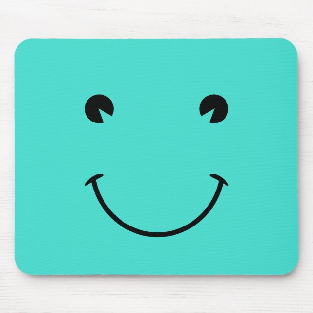 Tapis De Souris Sourire Turquoise (Devant)