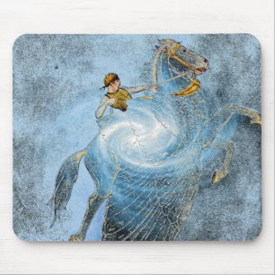 Tapis De Souris Souris à cheval ailé