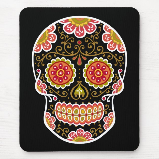 Tapis De Souris Souris à crâne noir (Devant)