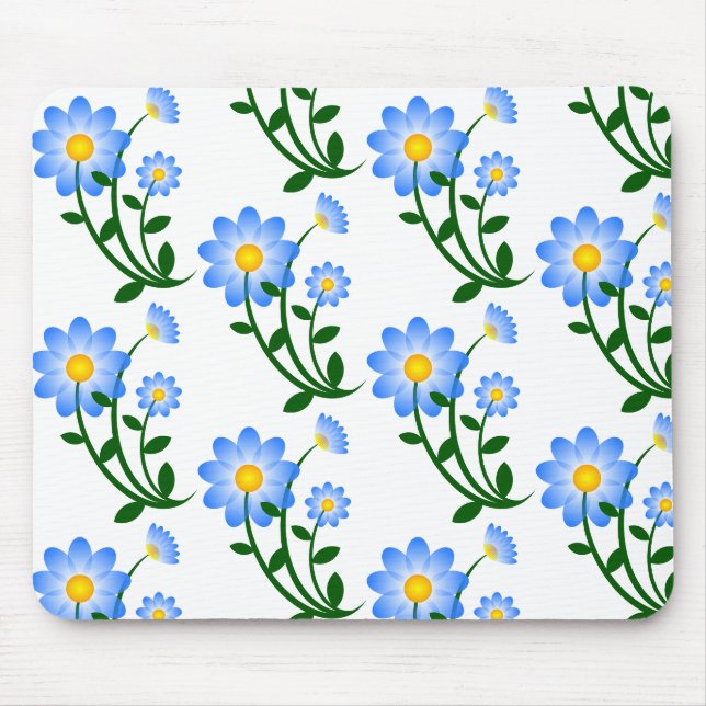 Tapis De Souris Souris à fleurs de printemps (Devant)