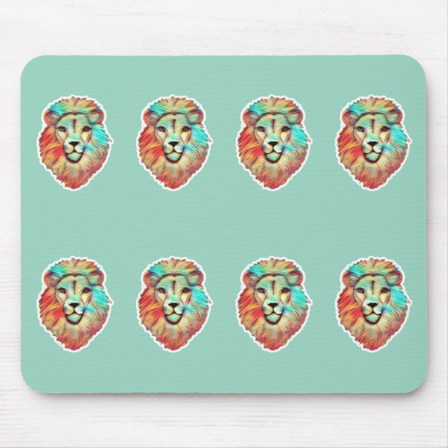 Tapis De Souris Souris à tête de lion (Devant)
