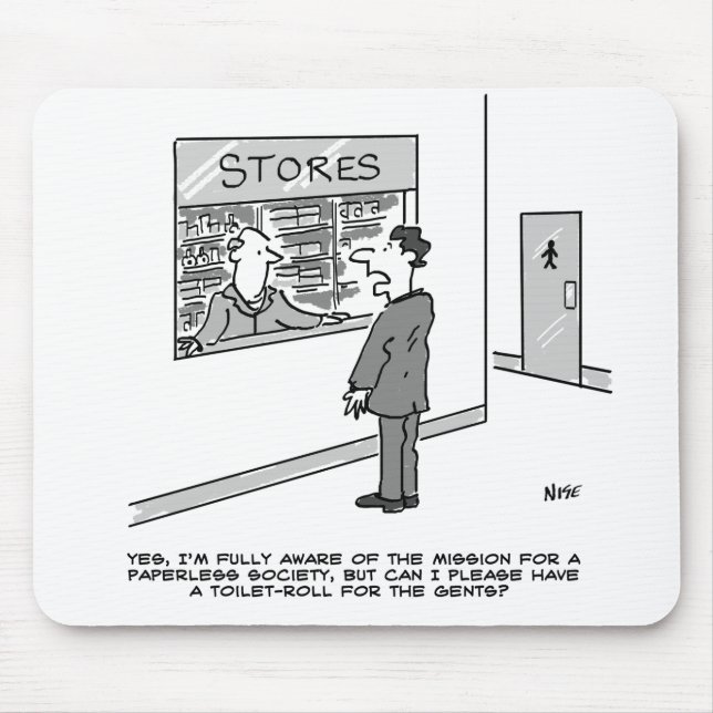 Tapis De Souris Souris à thème de la société sans papier (Devant)