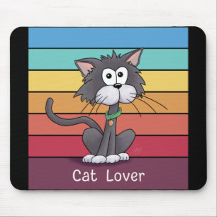 Tapis De Souris Souris Amoureux des chats Festif