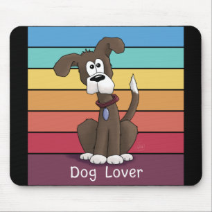 Tapis De Souris Souris Amoureux des chiens Festif