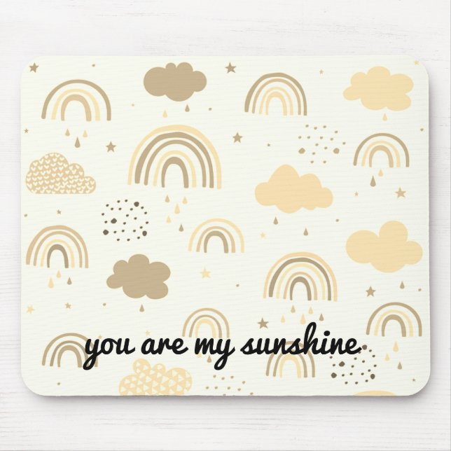 Tapis De Souris Souris arc-en-ciel solaire (Devant)
