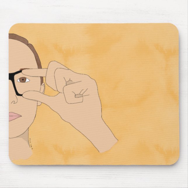 Tapis De Souris Souris ASL Glasses (Devant)
