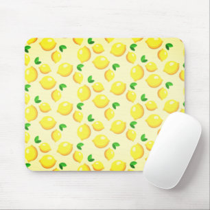 Tapis De Souris Souris aux citrons jaunes
