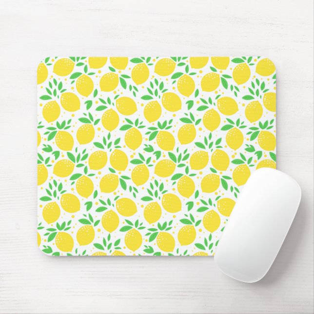 Tapis De Souris Souris aux citrons jaunes (Avec souris)