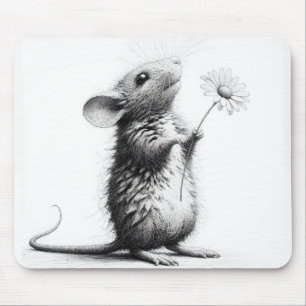 Tapis De Souris Souris Avec Daisy Sketch