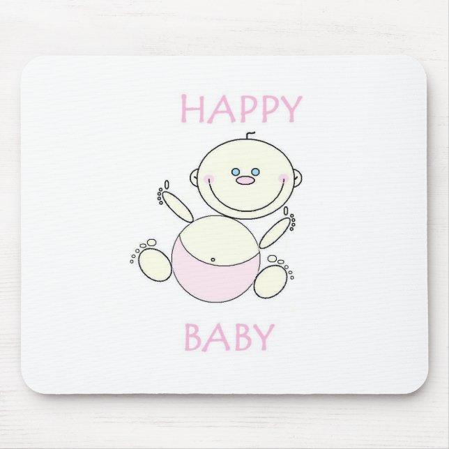 Tapis De Souris Souris, Bébé heureux (Devant)