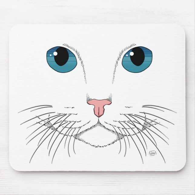 Tapis De Souris Souris bleu à chat (Devant)