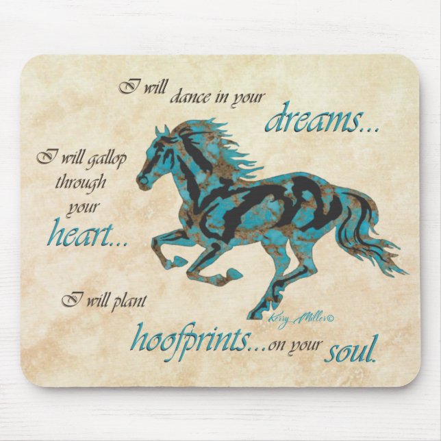 Tapis De Souris Souris Cheval Inspiré (Devant)