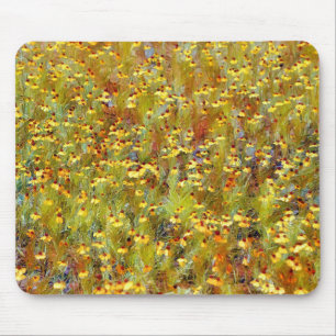 Tapis De Souris Souris d'art de prairie Fleur sauvage jaune