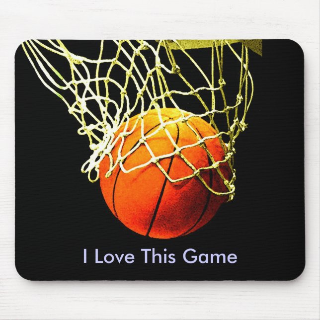 Tapis De Souris Souris De Basketball - I Love Ce Jeu (Devant)
