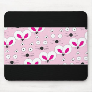 Tapis De Souris Souris de chat rose Motif