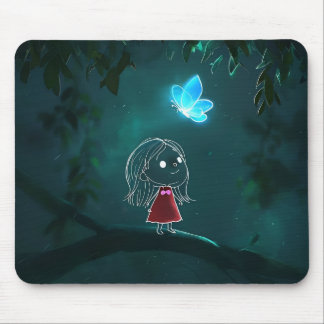 Tapis De Souris Souris de fille rêveuse