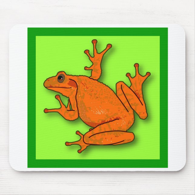 Tapis De Souris Souris de grenouille orange (Devant)