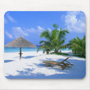 Tapis De Souris Souris de la scène de plage tropicale