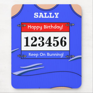 Tapis De Souris Souris de la souris de la veste bleue de Runner