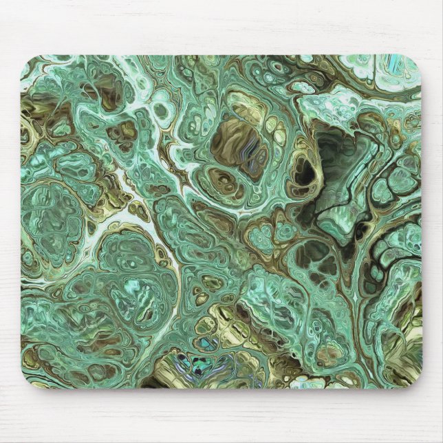 Tapis De Souris Souris de marbre Turquoise au lait (Devant)