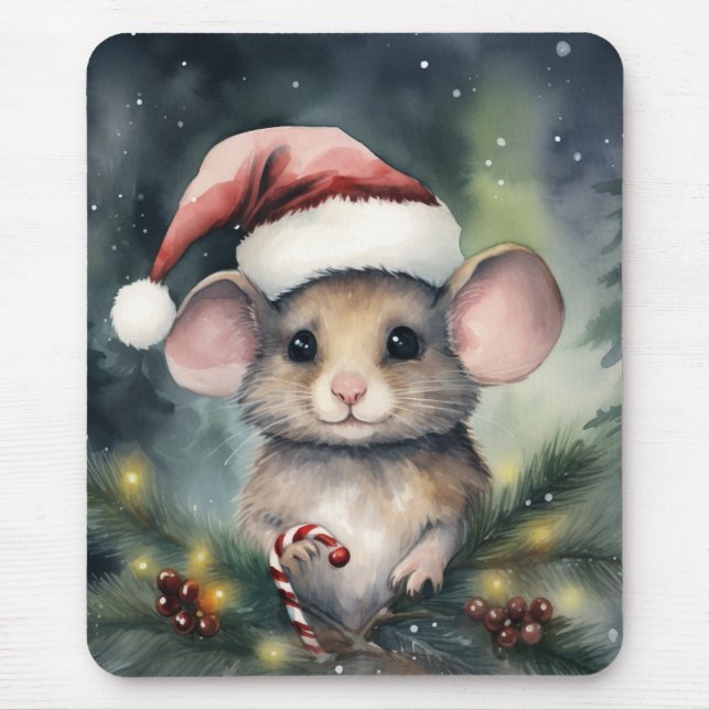 Tapis De Souris Souris de Noël (Devant)