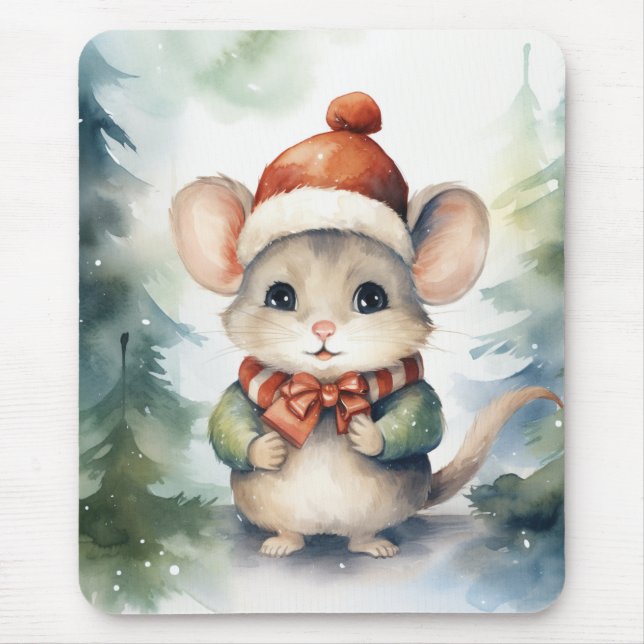 Tapis De Souris Souris de Noël (Devant)