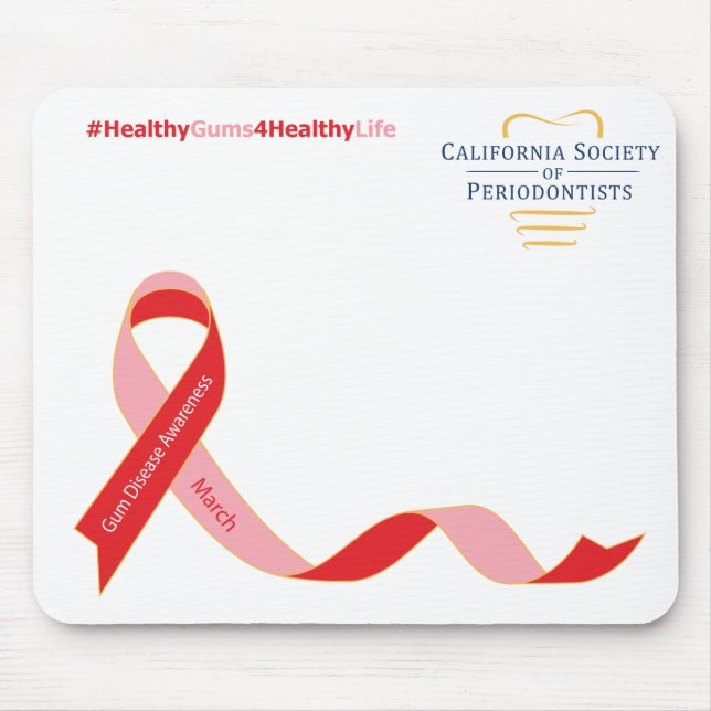 Tapis De Souris Souris de sensibilisation à la maladie de gencive (Devant)
