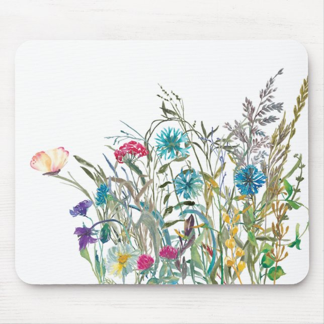 Tapis De Souris Souris d'été fleur sauvage Pad Floral Botanique (Devant)