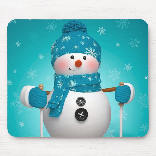 Tapis De Souris Souris d'hiver/Snowman (Devant)