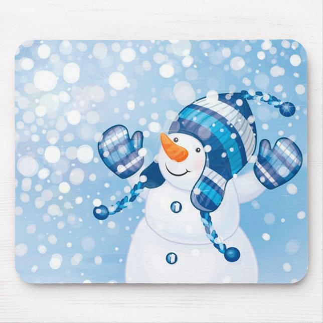 Tapis De Souris Souris d'hiver/Snowman (Devant)