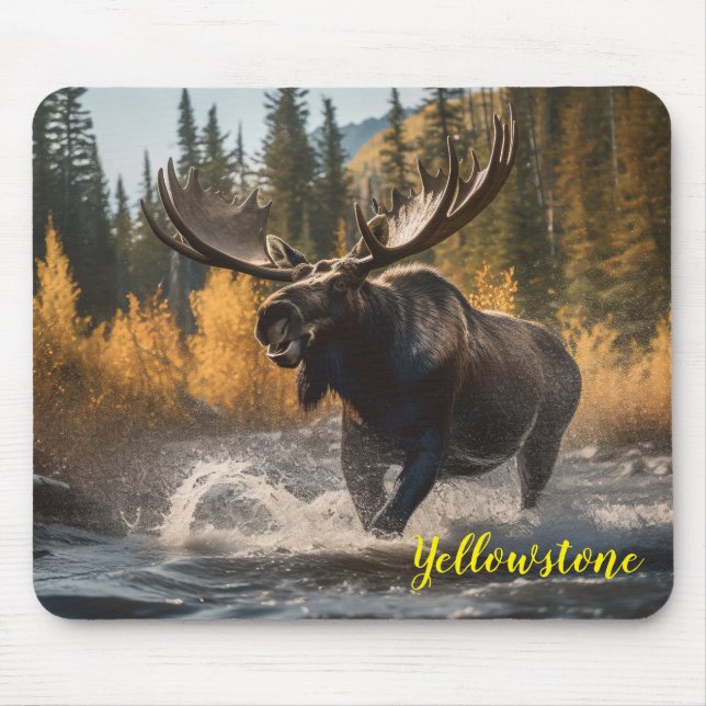 Tapis De Souris Souris d'orignal de Yellowstone (Devant)
